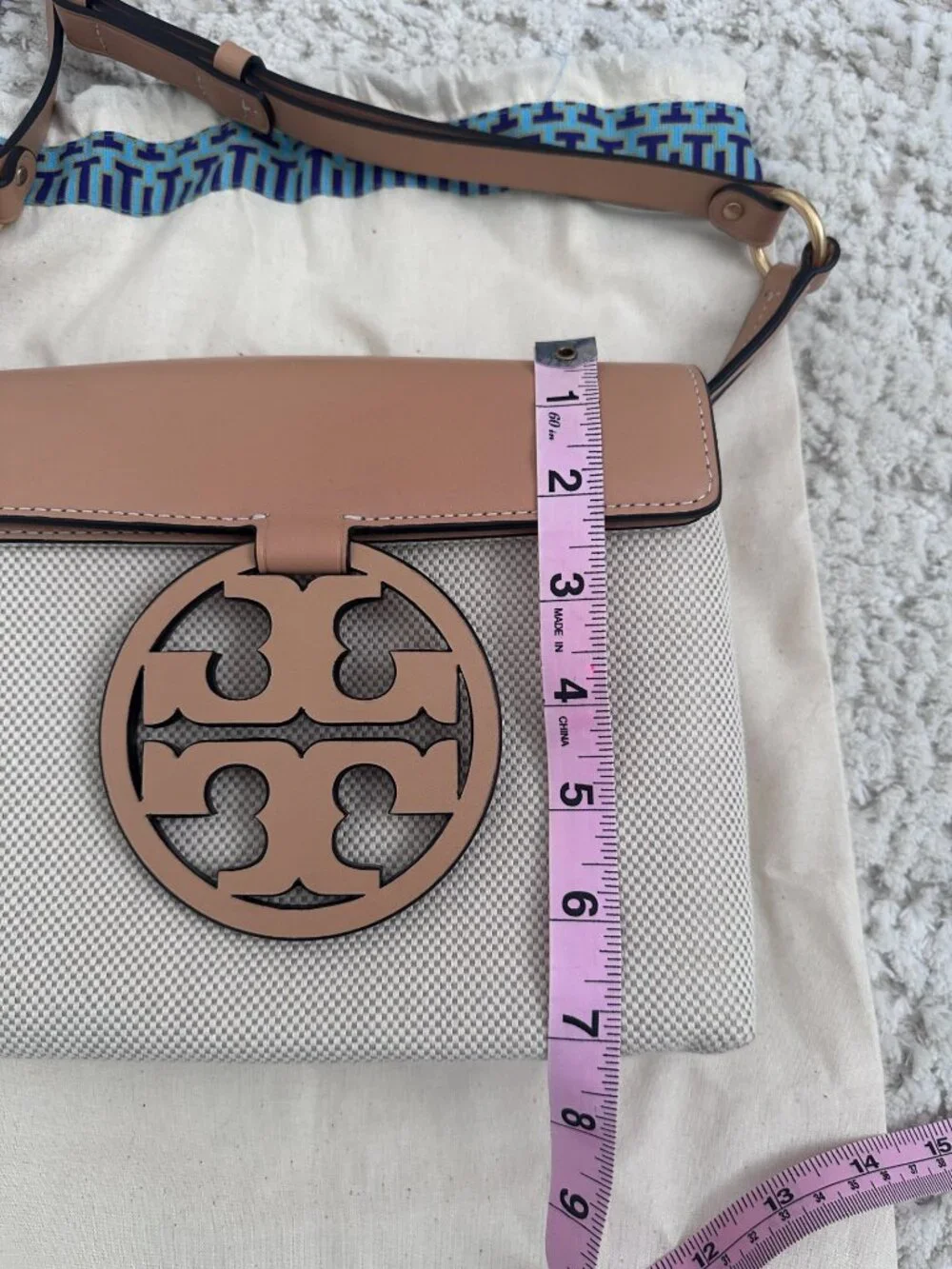 Tory Burch Miller Canvas & Leather crossbody bag